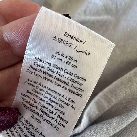 Pottery Barn Teen Swell Lofty Cotton Quilted Pillow Standard Sham Set Blue Multi - Picture 8 of 10